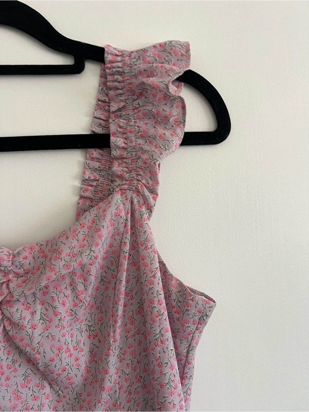 Lulus Pink Floral Ruffle Strap Maxi Dress - Picture 3 of 3